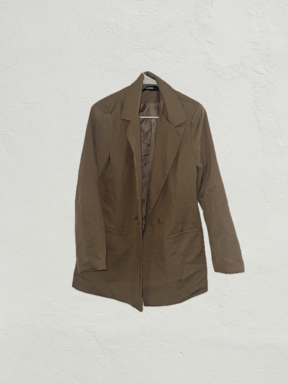 Misguided Light Brown Blazer Jacket